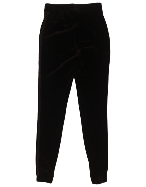 Pantaloni da jogging da donna in velluto Adidas da donna UK 6 XS poliestere nero