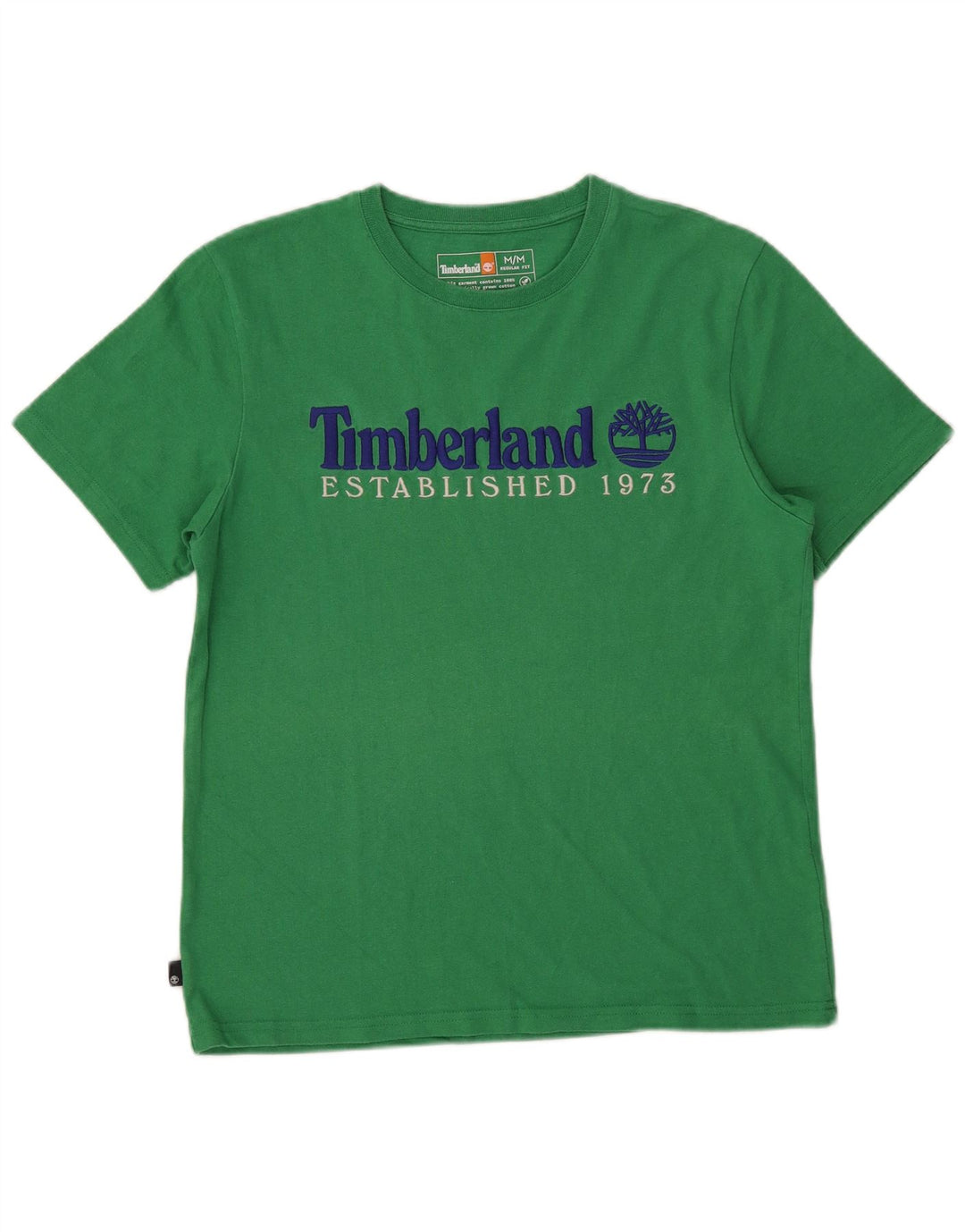 T-shirt grafica da uomo con vestibilità regolare Timberland Top in cotone verde medio