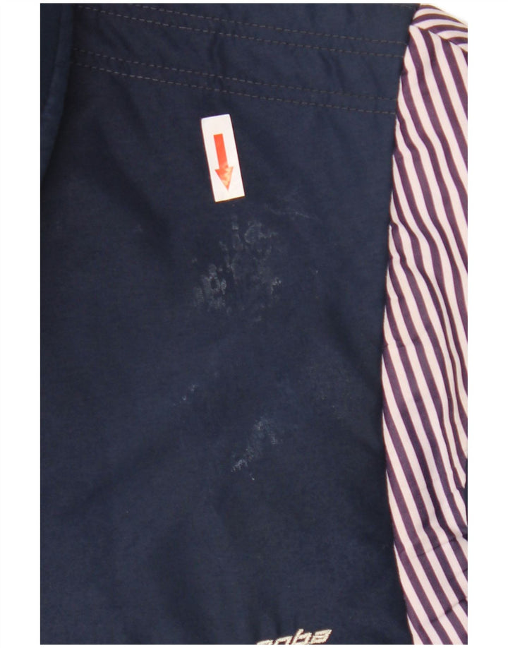 Giacca da sci da uomo Anba EU 50 Large in nylon a righe blu navy