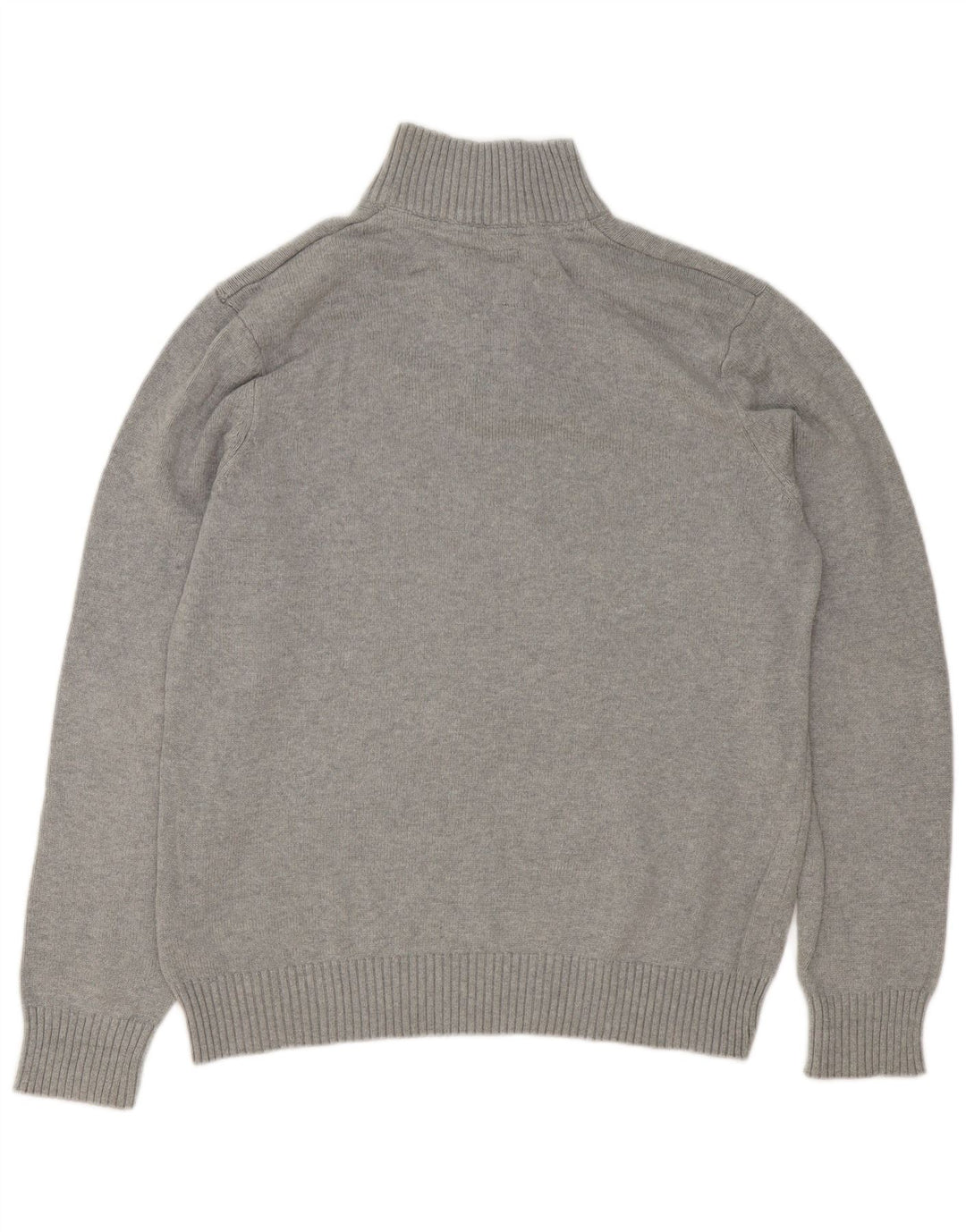 Crew Clothing Maglione da uomo con collo a bottoni, grande cotone grigio