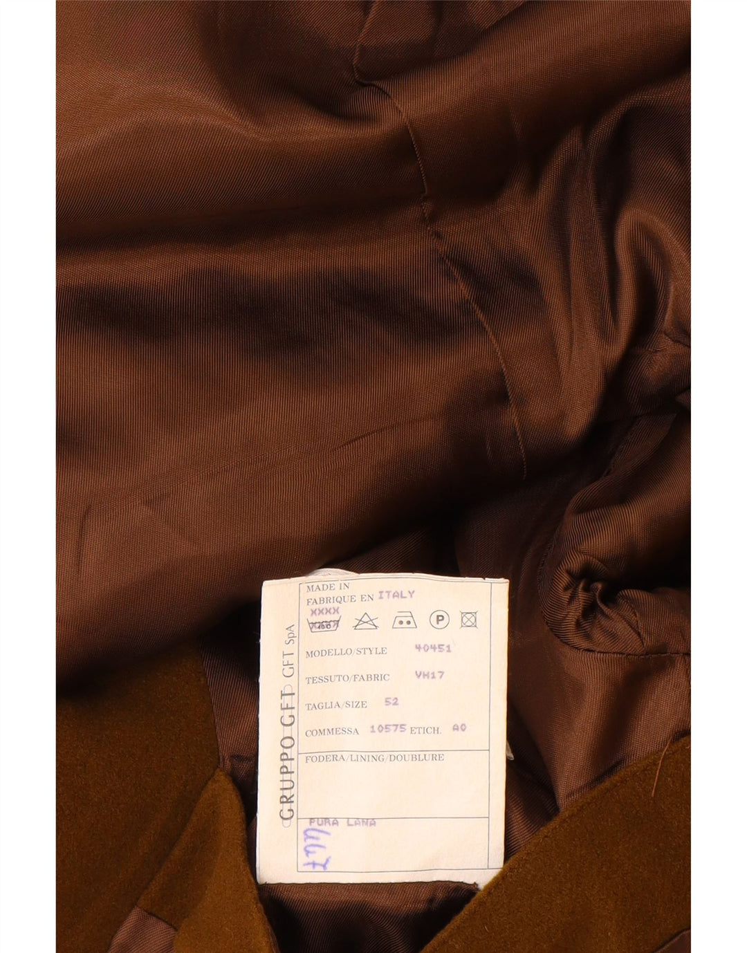 Giacca blazer da uomo a 2 bottoni Valentino IT 52 XL marrone in lana vergine