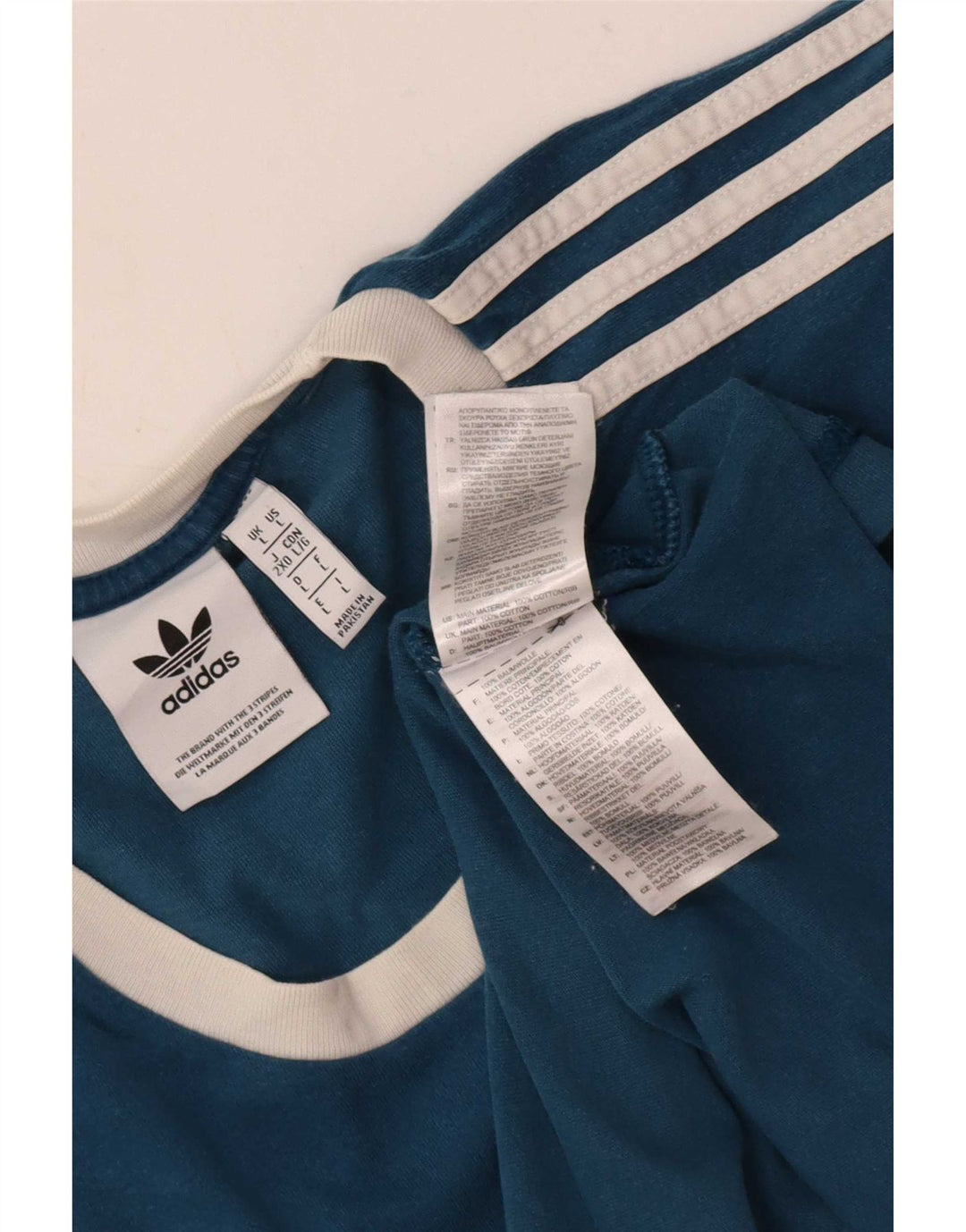 Maglietta Adidas da uomo Top Large in cotone blu