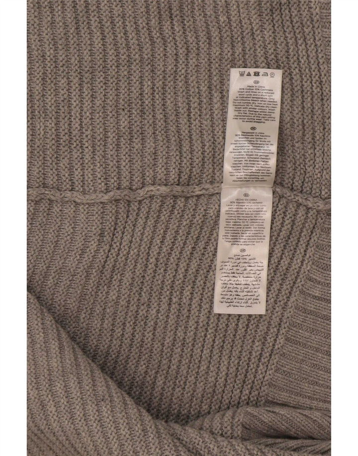 Maglione cardigan aperto da donna Hobbs UK 14 cotone grigio medio