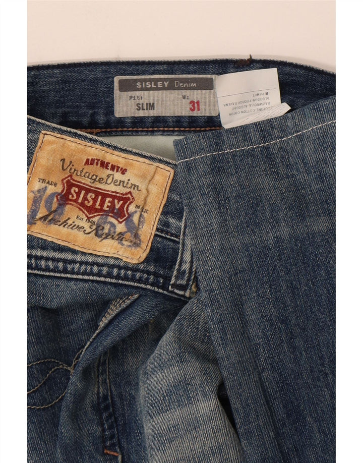 Jeans slim invecchiati da uomo Sisley W31 L33 cotone blu