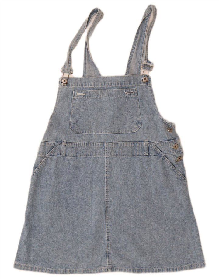Gonna in denim salopette per ragazze VINTAGE 15-16 anni W34 Blu
