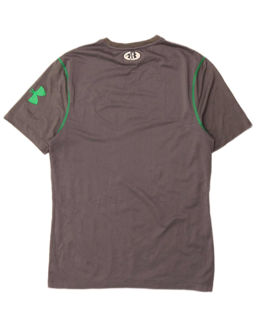T-shirt Under Armour da uomo Heat Gear Top in poliestere geometrico grigio medio