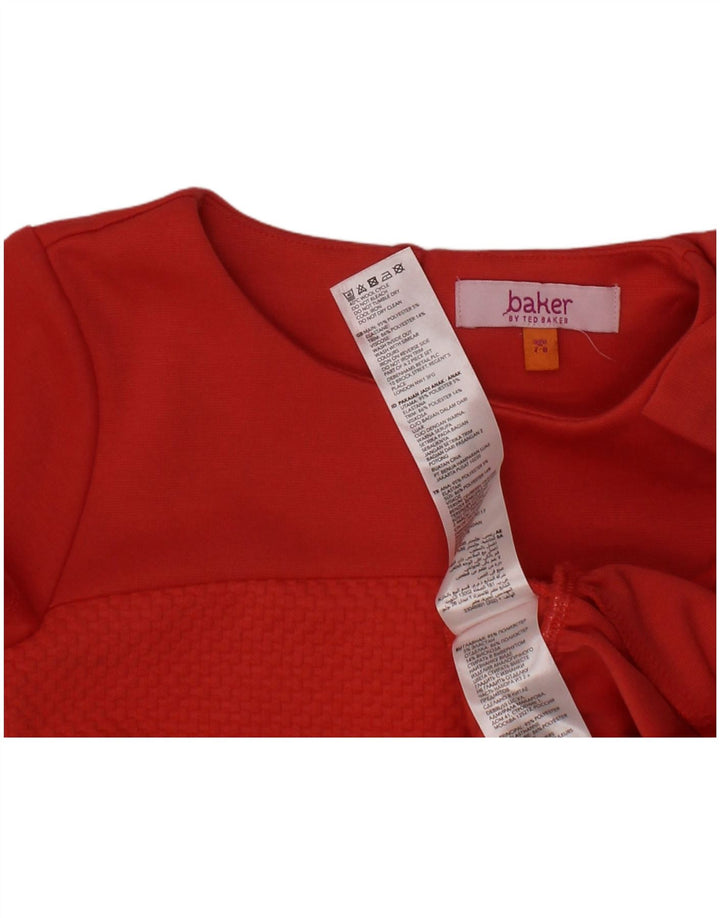 Top in camicetta per ragazze Ted Baker 7-8 anni in poliestere rosso