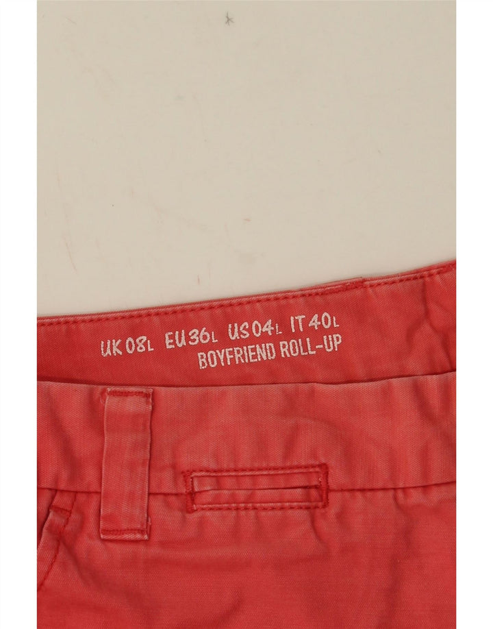 Pantaloncini chino color cachi da donna GAP UK 8 piccoli W32 rossi