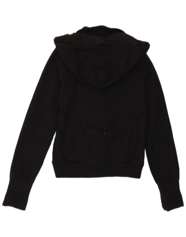 Maglione con cappuccio e zip da donna Puma UK 10 piccolo cotone nero