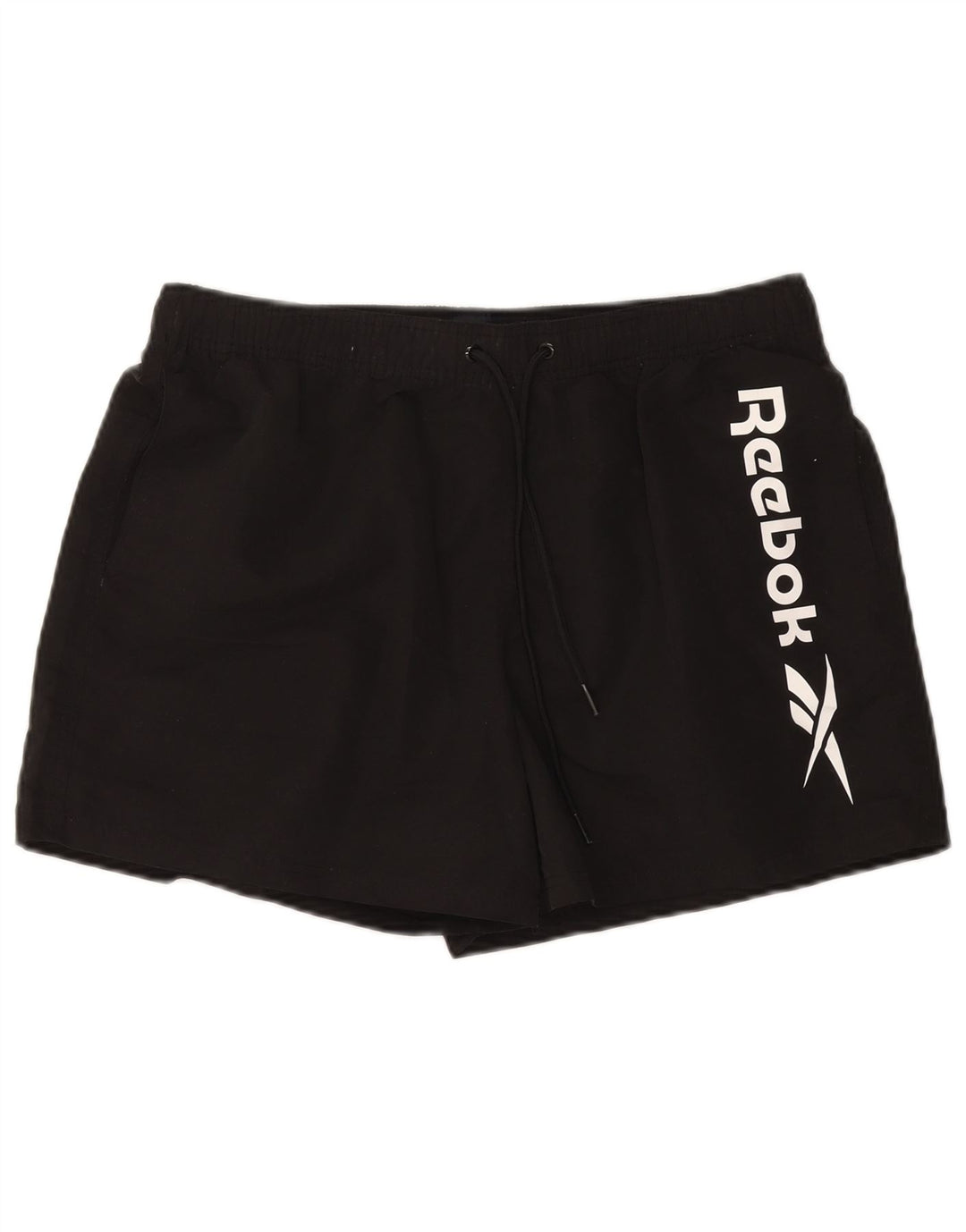 Pantaloncini sportivi Reebok da uomo con grafica, grandi, in poliestere nero