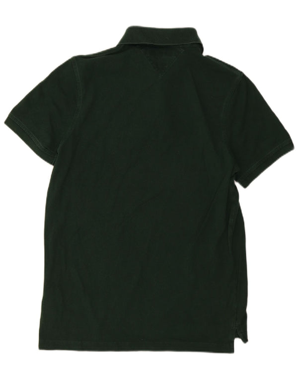 Polo slim fit da uomo Tommy Hilfiger grande in cotone verde