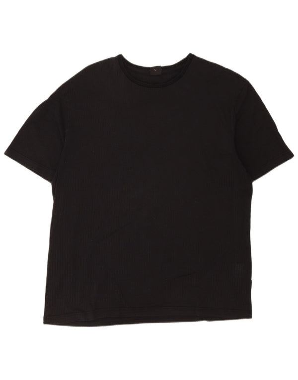 T-shirt da uomo Hugo Boss Top grande in cotone nero