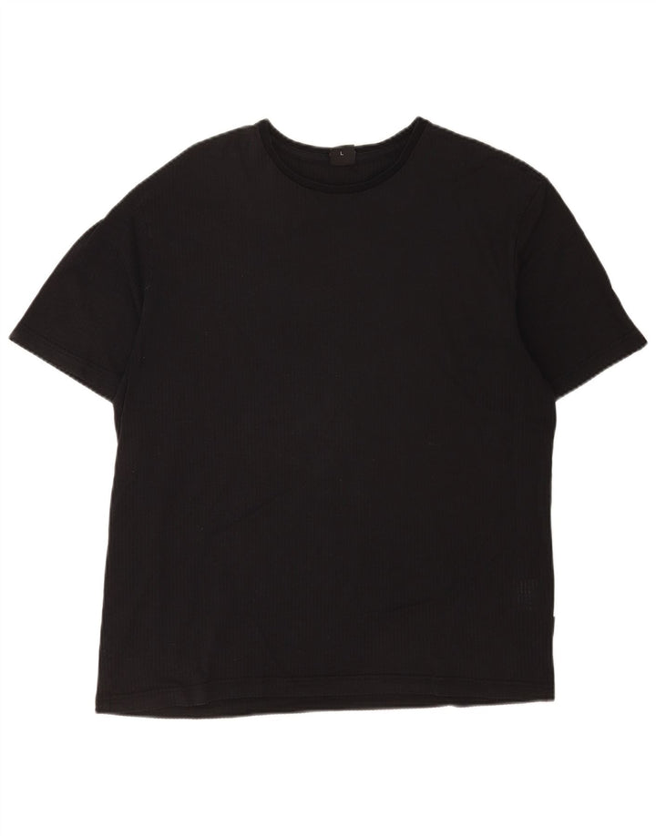 T-shirt da uomo Hugo Boss Top grande in cotone nero