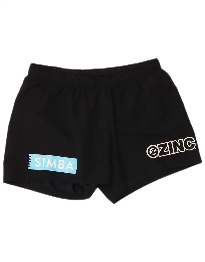 Pantaloncini sportivi grafici Nike da donna UK 16 grandi poliestere nero