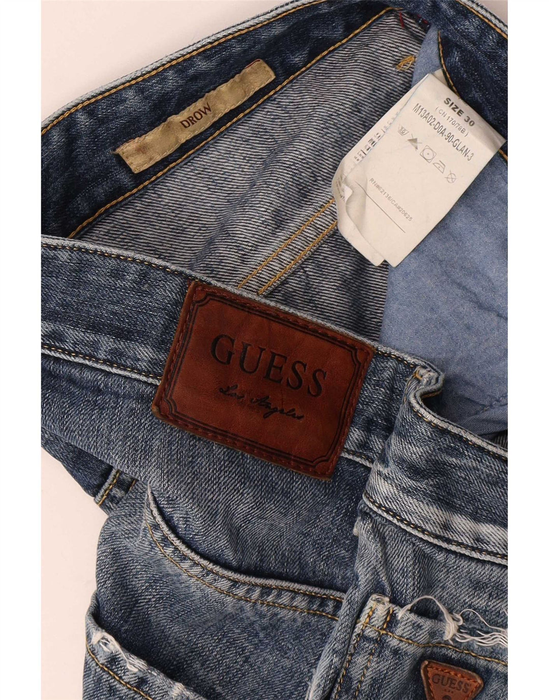 Jeans slim da uomo Guess W30 L34 cotone blu