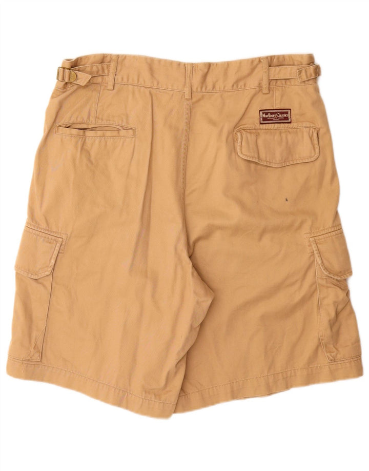 Pantaloncini cargo con pegged da uomo Marlboro Classics EU 52 XL W32 Cotone beige