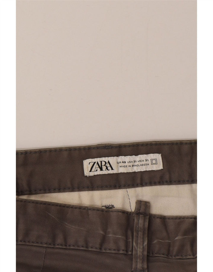 Pantaloncini chino da uomo Zara EU 40 medi W31 grigi