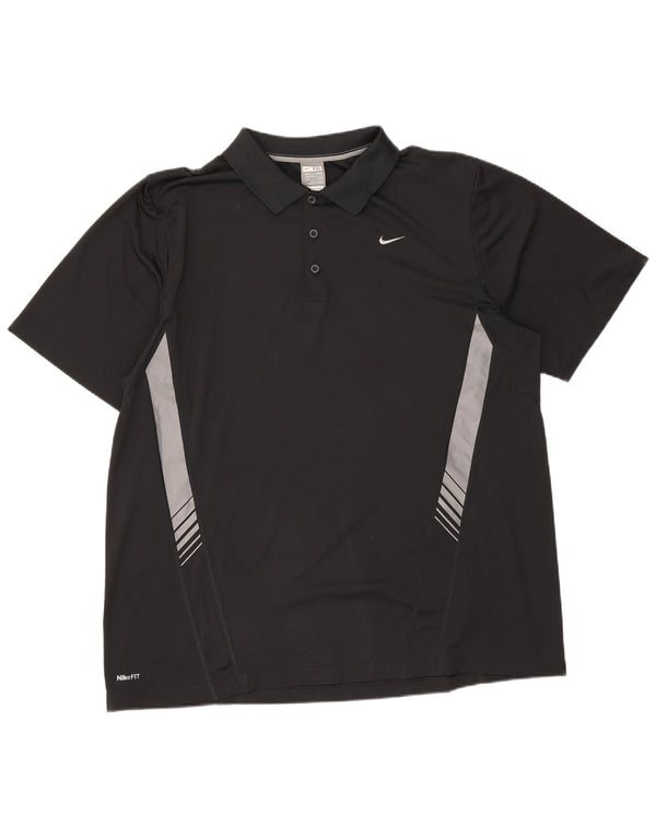 Polo Nike da uomo UK 47/48 2XL Poliestere color block nero