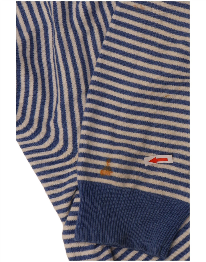 Maglione maglione girocollo da uomo Marks & Spencer blu Harbour XL a righe blu