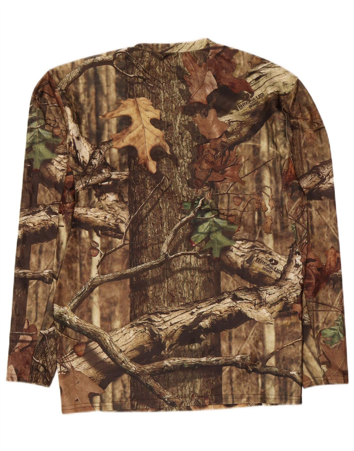 Starter Top da uomo con grafica Mossy Oak a maniche lunghe UK 42/44 Large Marrone