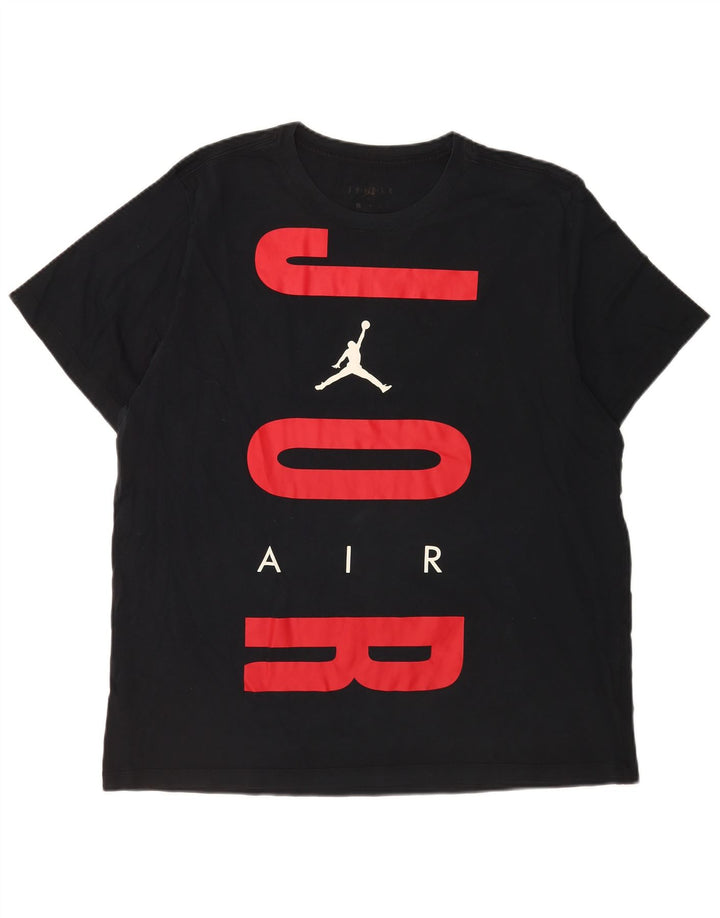 T-shirt grafica da uomo Jordan Top XL in cotone nero