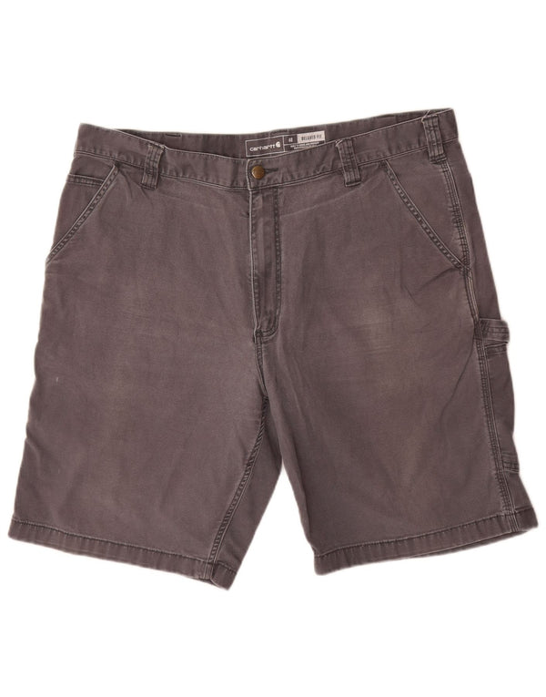 Pantaloncini cargo da uomo dalla vestibilità rilassata Carhartt W40 XL in cotone grigio