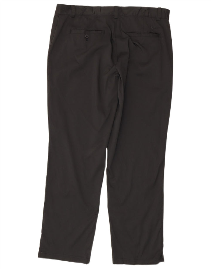 Pantaloni chino dritti Nike Dri Fit da uomo W35 L30 poliestere nero