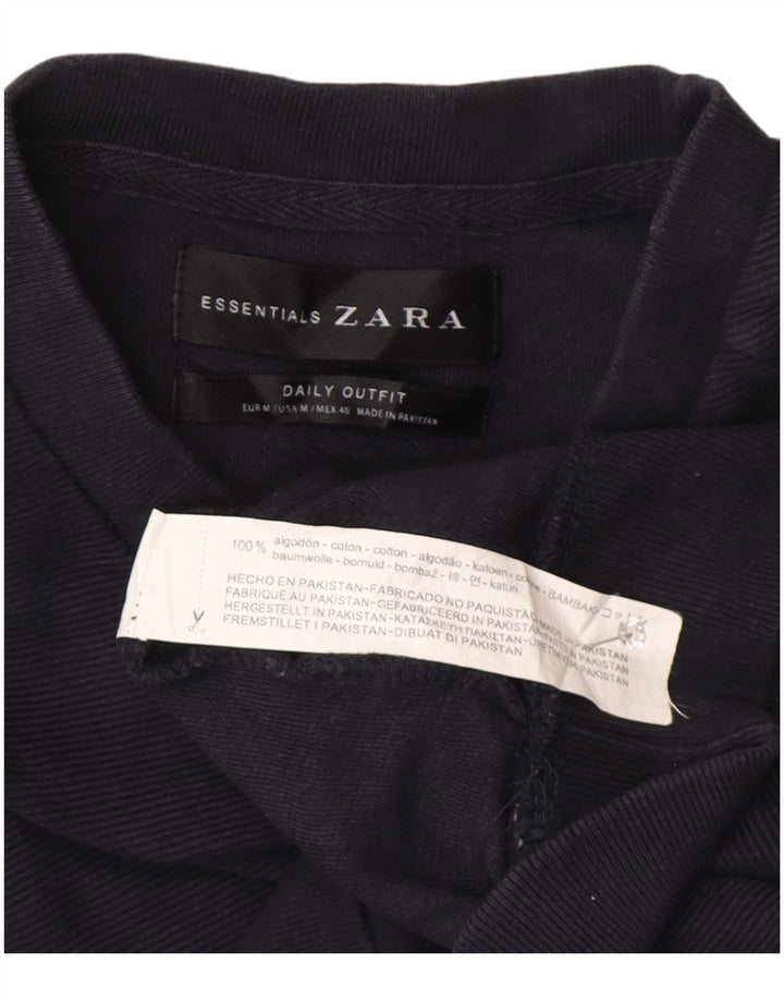 Pantaloncini cargo da uomo Zara medi in cotone blu navy
