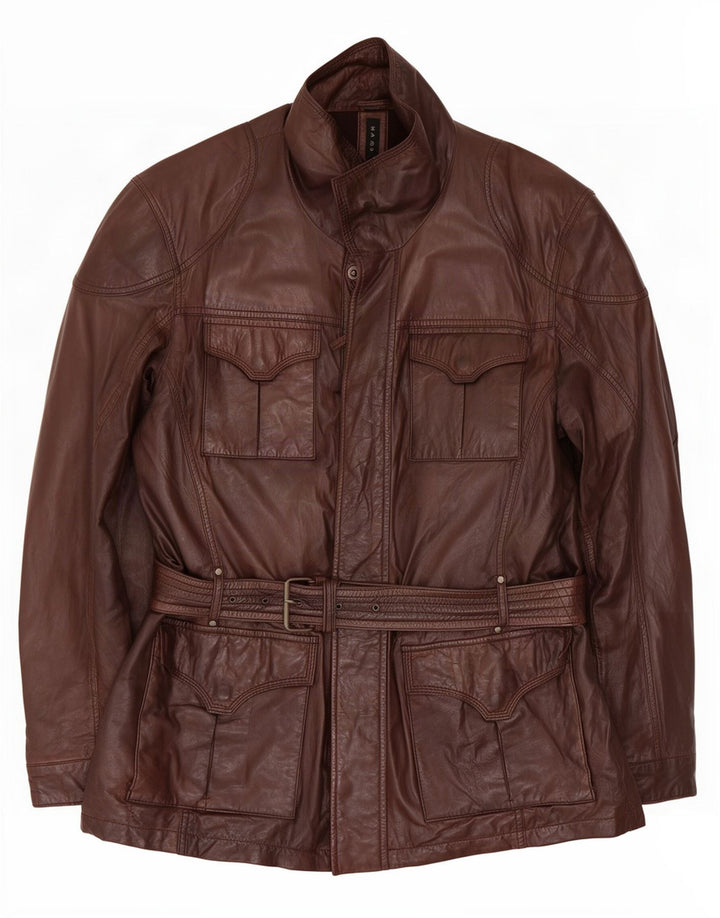 Giacca in pelle da uomo Mauritius IT 56 3XL Marrone