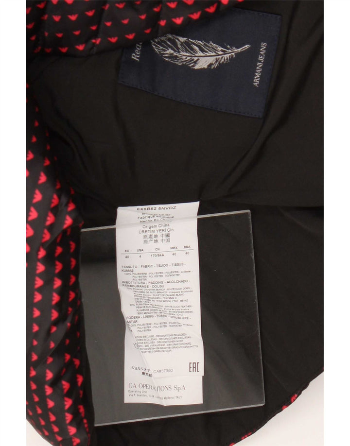 Giacca imbottita da donna Armani Jeans EU 40 media nera moderna