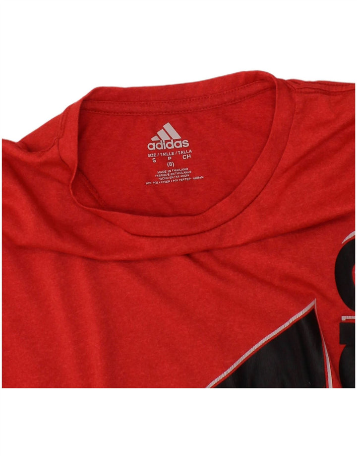 T-shirt grafica ADIDAS per ragazzi 7-8 anni piccola rossa