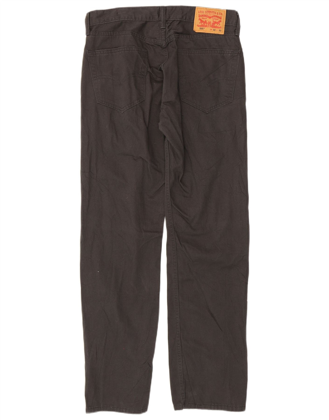 LEVI'S Pantaloni casual dritti da uomo 505 W32 L32 Cotone grigio