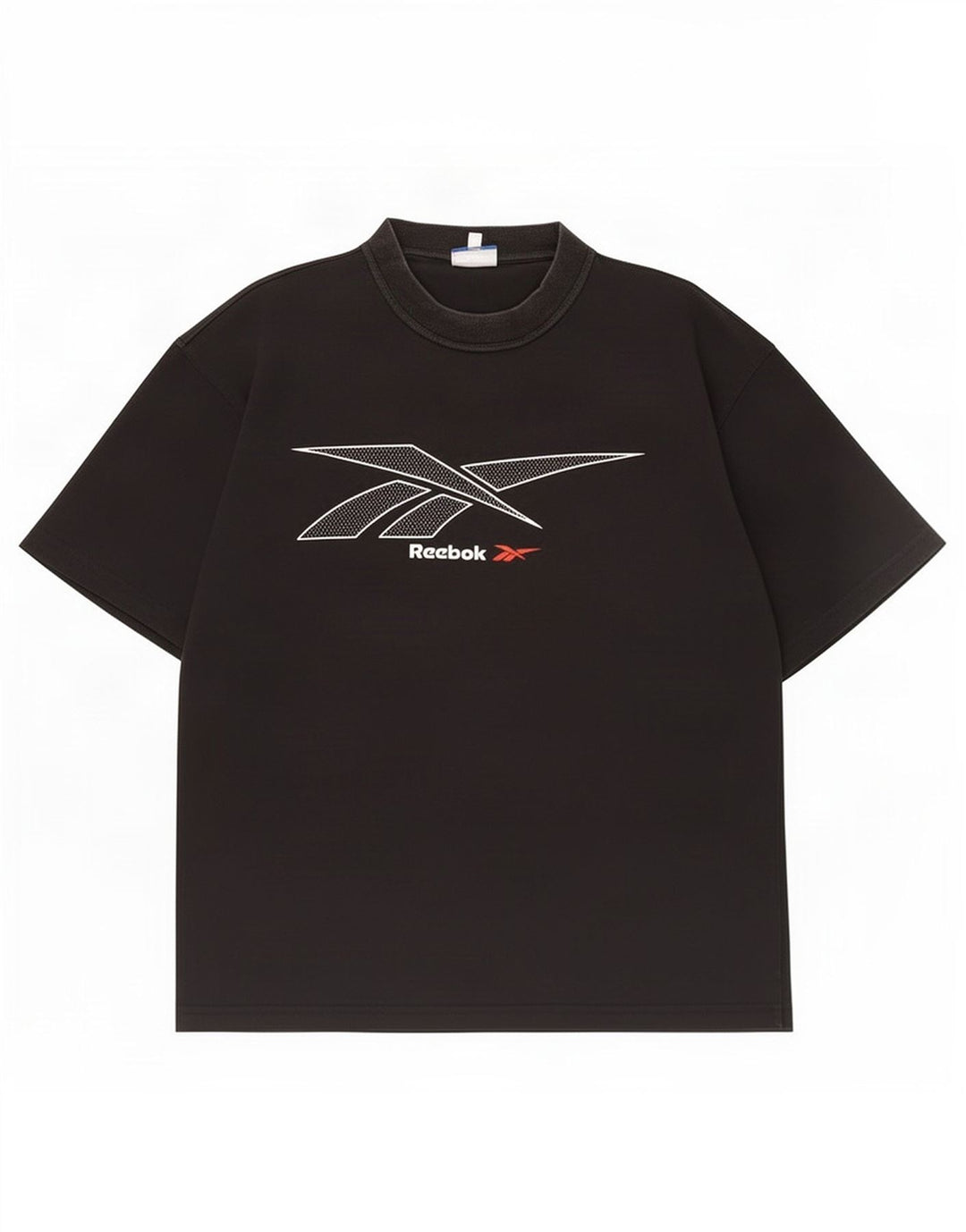 T-shirt grafica da uomo Reebok Top in cotone nero medio
