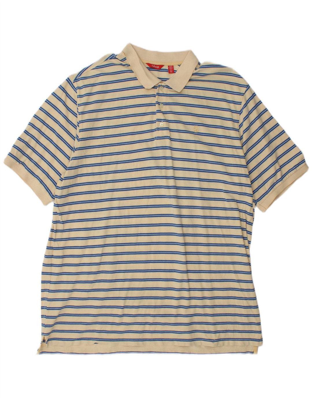 Polo alta da uomo Izod 2XL cotone a righe beige