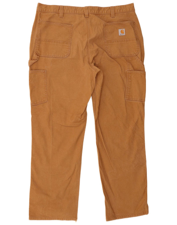 Pantaloni Carhartt da uomo dalla vestibilità comoda W40 L32 in cotone marrone