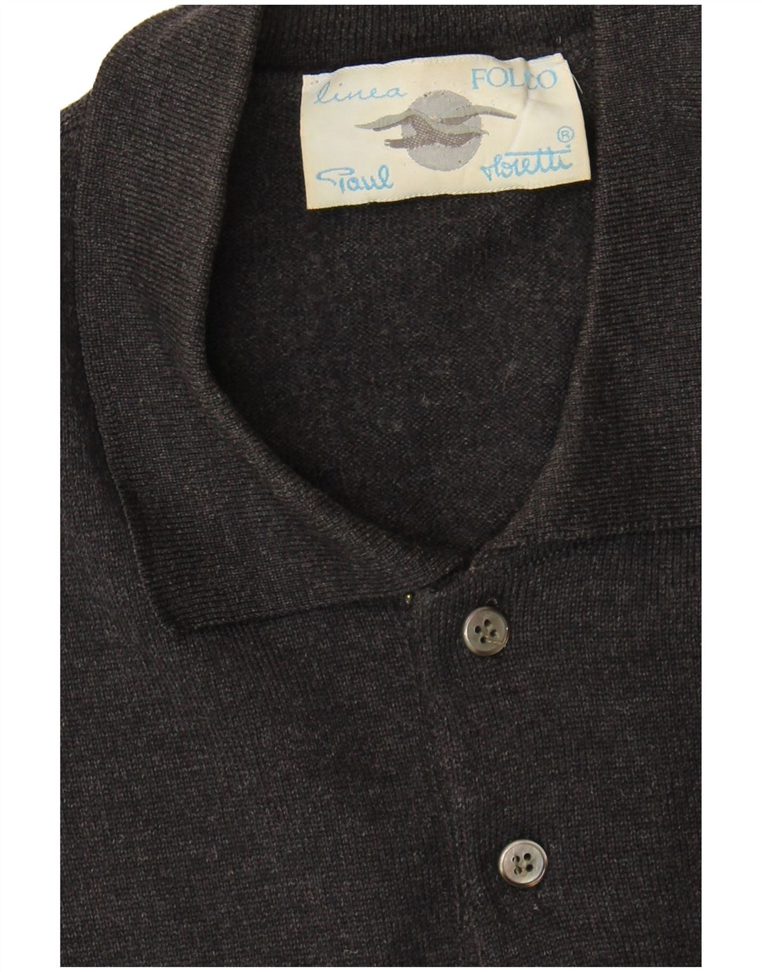 Maglione vintage da uomo con collo alto IT 54 XL Grigio