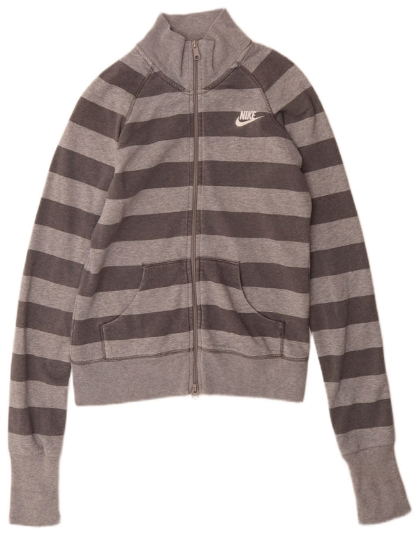 Giacca da tuta da donna Nike UK 8/10 Small Grey Striped Sports