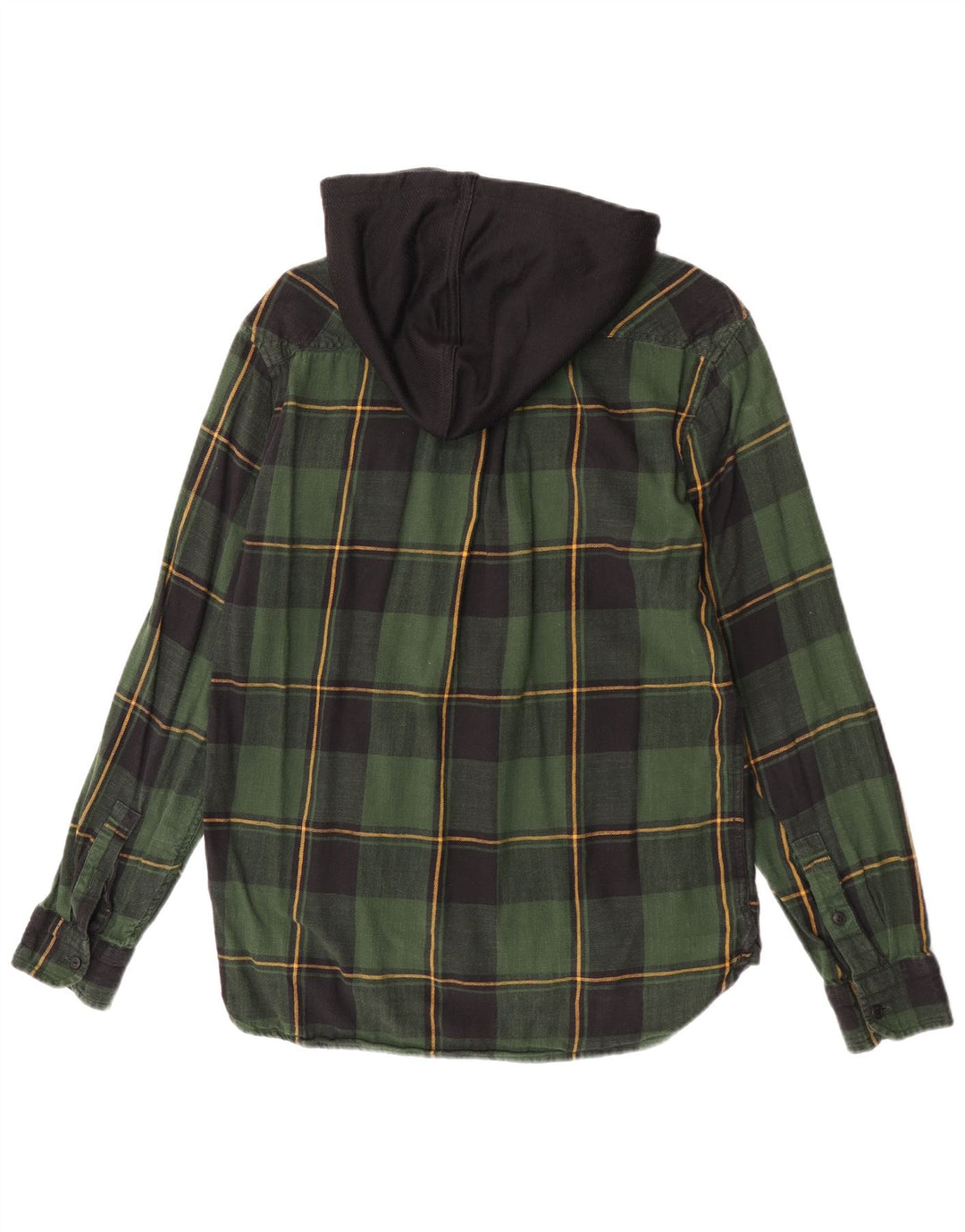 Camicia Levi's da uomo in flanella con cappuccio in cotone a quadri verde medio