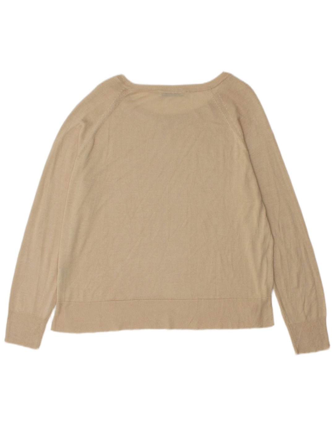 Maglione Zara da donna con scollo a barca UK 14 Viscosa beige medio
