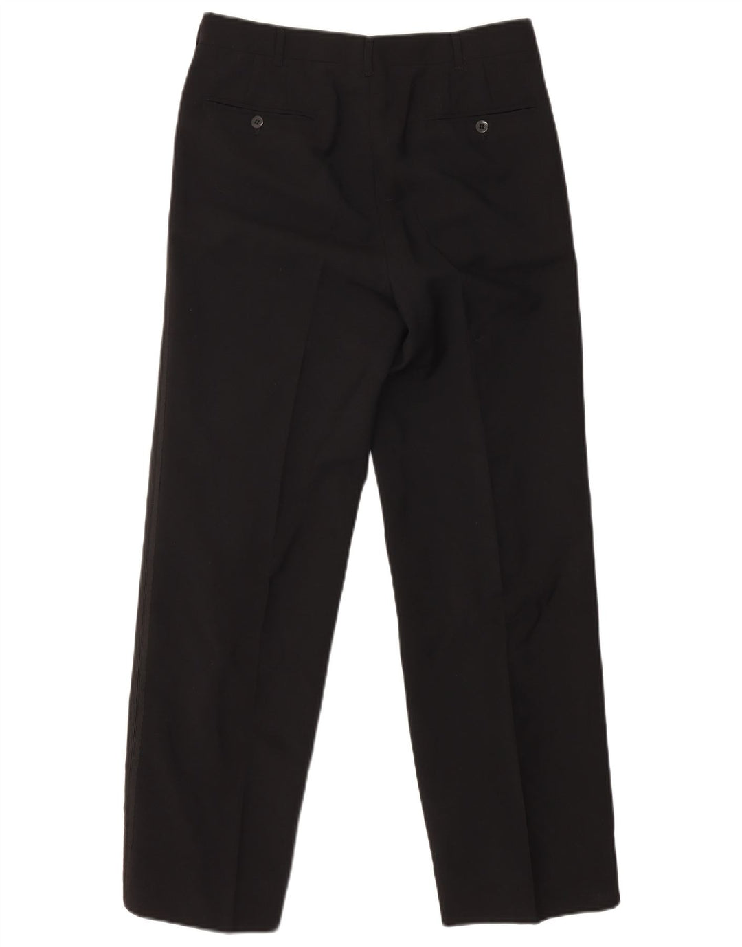 VINTAGE Set da uomo 1 bottone 2 pezzi IT 46 piccolo W29 L29 lana nera