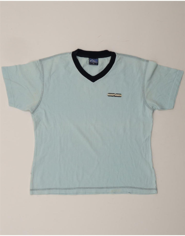 ASICS Womens T-Shirt Top UK 18 XL Blue Cotton Vintage Asics and Second-Hand Asics from Messina Hembry 
