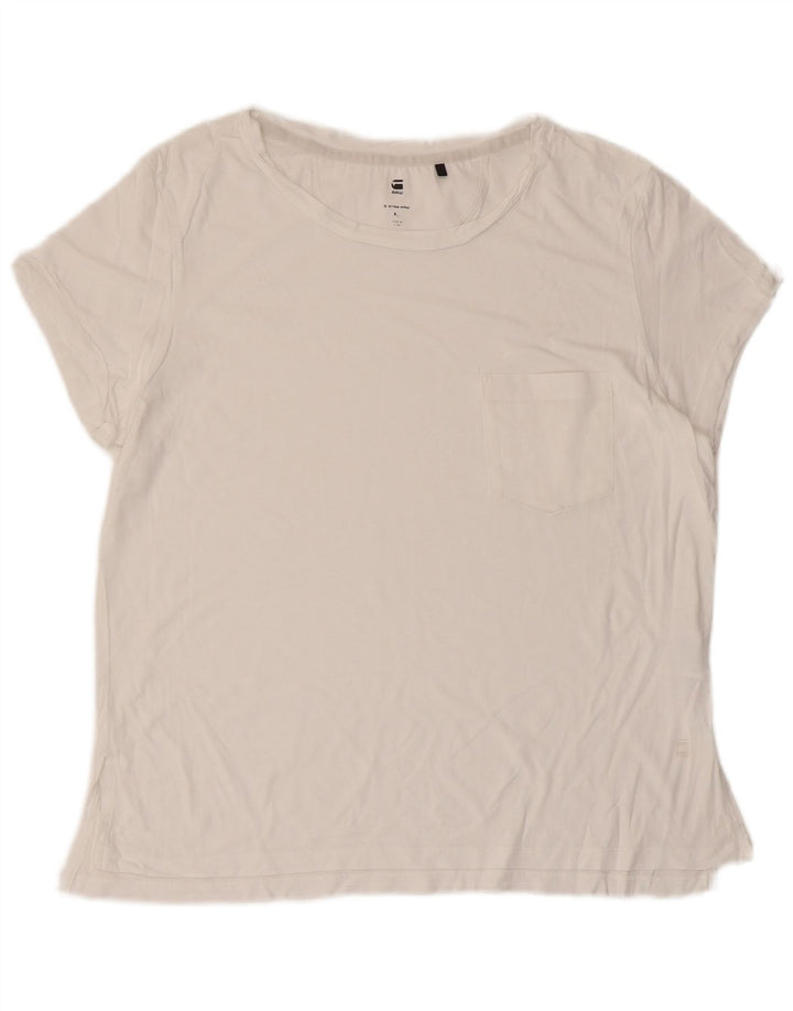 T-shirt da donna G-STAR Top UK 14 viscosa bianca media