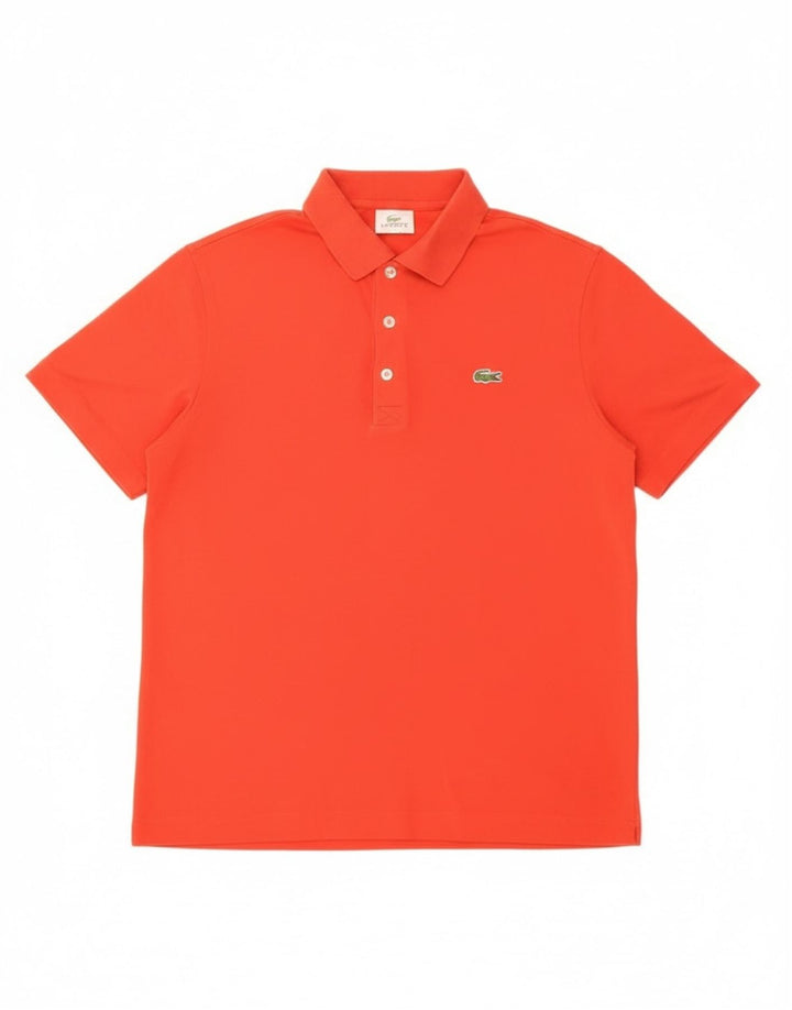 Polo da uomo Lacoste taglia 4 media in cotone rosso