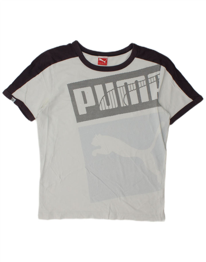 T-shirt grafica da uomo Puma Top Small White Colourblock