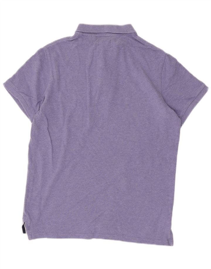 Polo da uomo Superdry grande in cotone viola