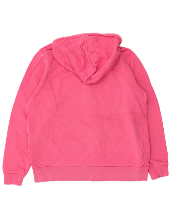 Maglione con cappuccio e zip da donna Marks & Spencer UK 14 grande cotone rosa