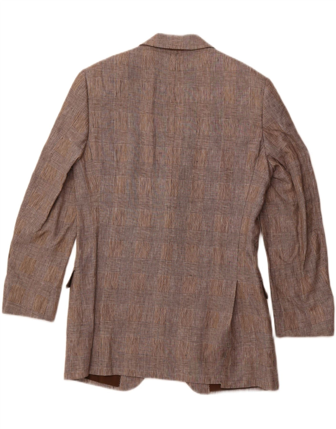 PAL ZILERI Giacca blazer da uomo a 2 bottoni IT 48 Lino a quadri grigio medio