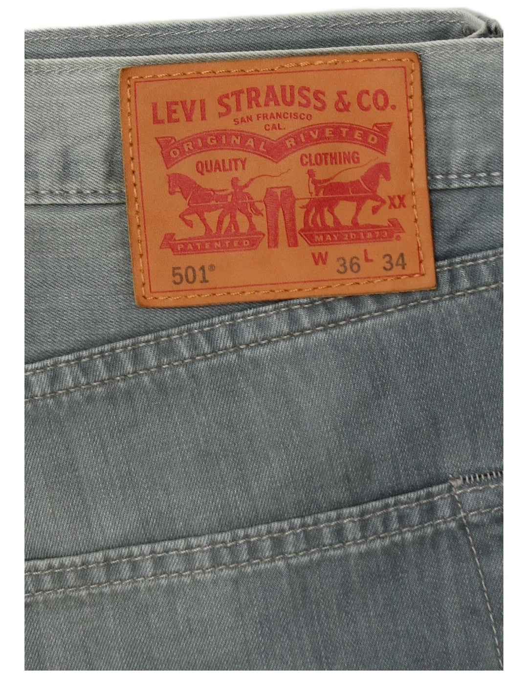 LEVI'S Jeans dritti da uomo 501 W36 L29 cotone blu