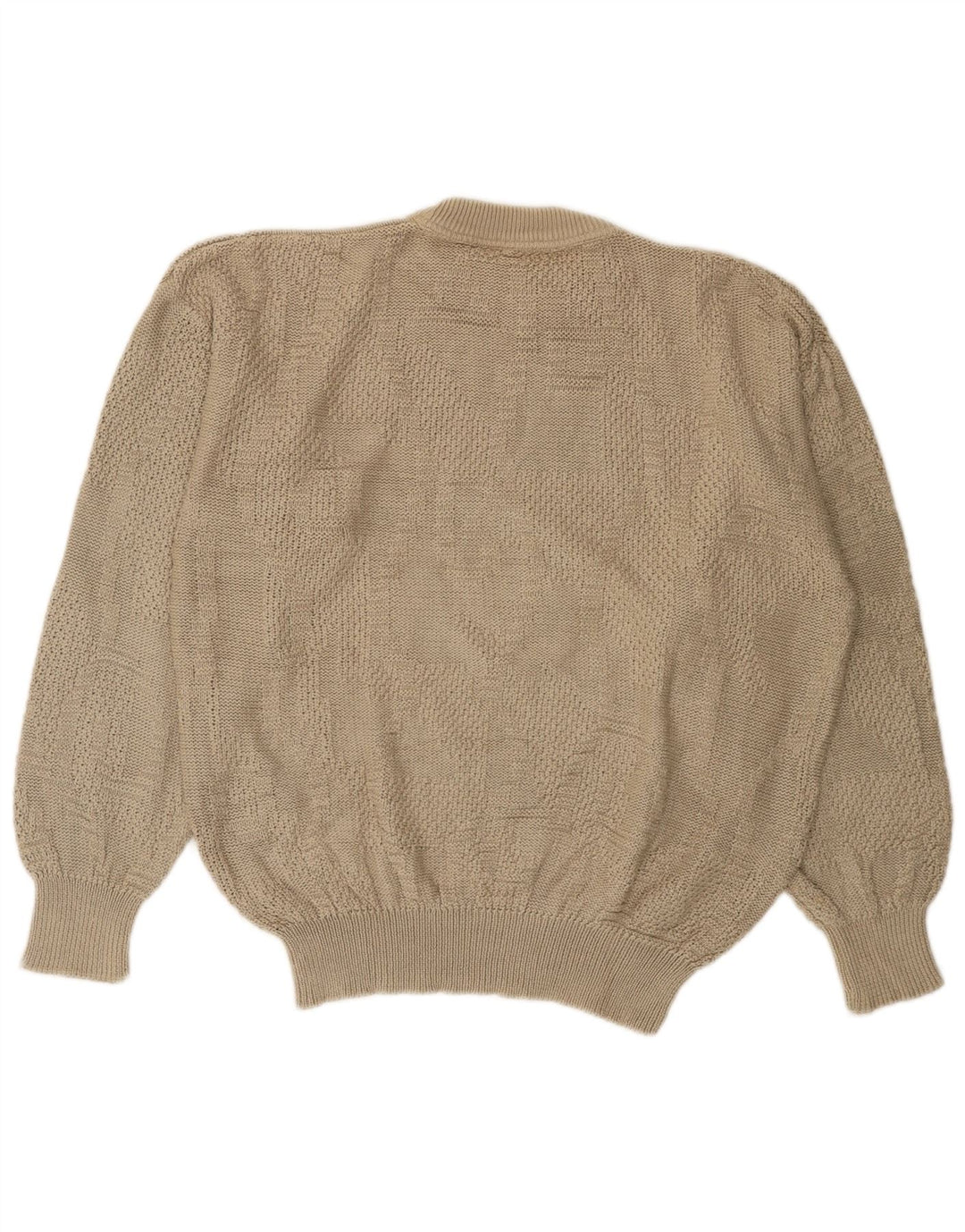 Maglione girocollo da uomo vintage IT 54 XL Beige
