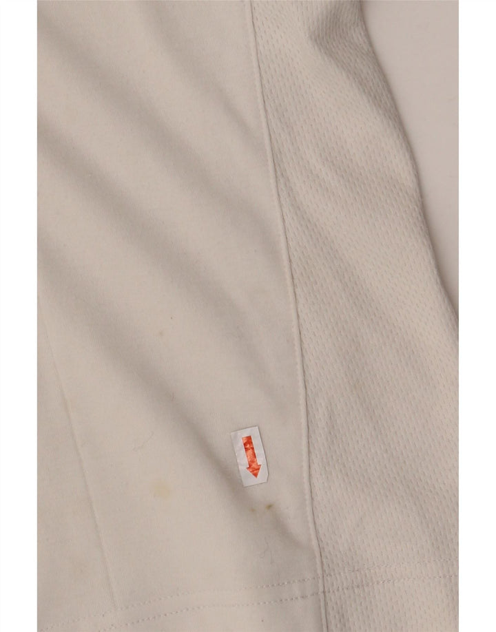 Polo ADIDAS da donna UK 8 piccola in cotone bianco